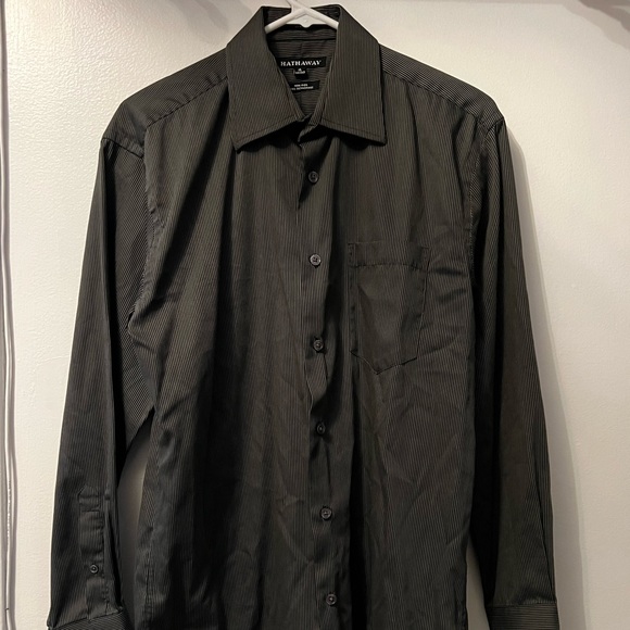 black/gray vertical striped shirt size XXL - Picture 1 of 1
